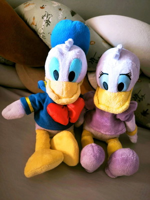 Disney λούτρινα Donald & Daisy σετ 2 τεμαχίων μεταχειρισμένα