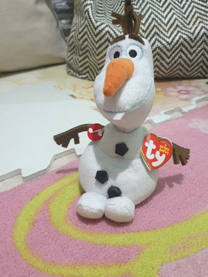 Olaf Frozen Ty Beanie Beans plush like new, 17 cm, sound not working
