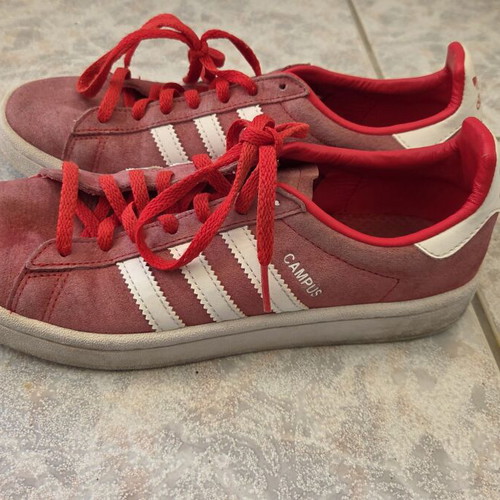 Adidas Campus red women's sneakers size 38.5 used