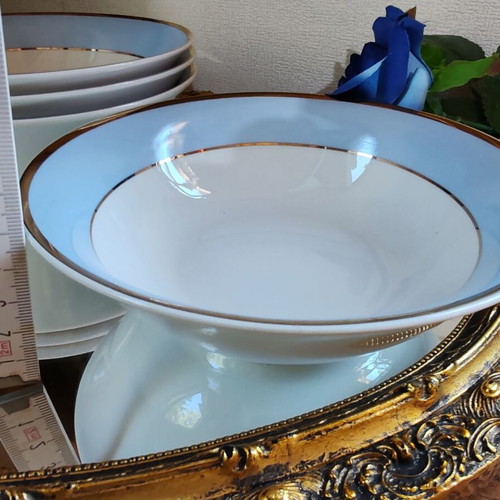 Doulton Bruce Oldfield 2004 porcelain bowls set of 4, gold trim