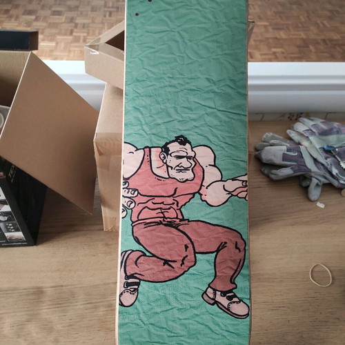 Skateboard collectible 7 ply wood with Raw Steel design like new