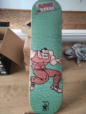 Skateboard collectible 7 ply wood with Raw Steel design like new