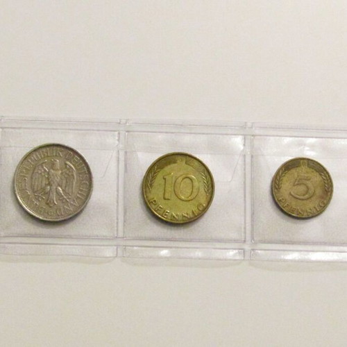 German coin collection used, 1970s decade, set of 5 coins