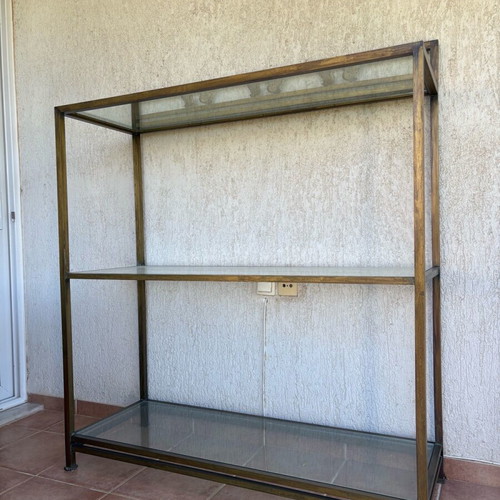 Brass Patinated Display Cabinet like new