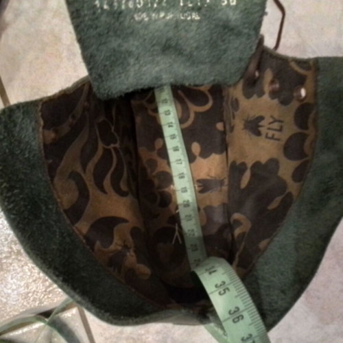 Fly London leather ankle boots green used size 38