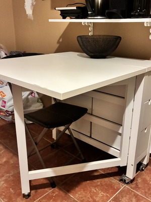 IKEA Norden Folding Table like new with wheels and brakes