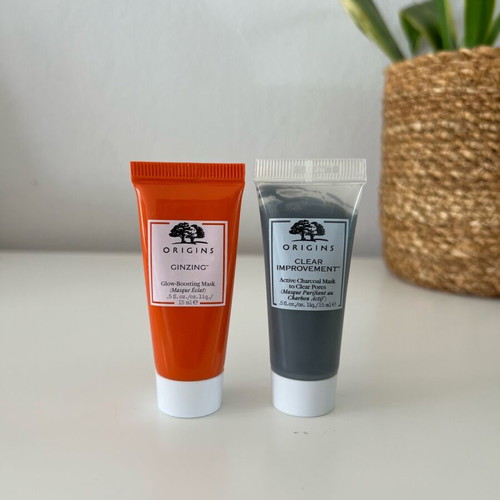 Origins face masks set new, 2 x 15ml for pore cleansing and hydration