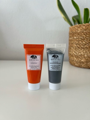 Origins face masks set new, 2 x 15ml for pore cleansing and hydration