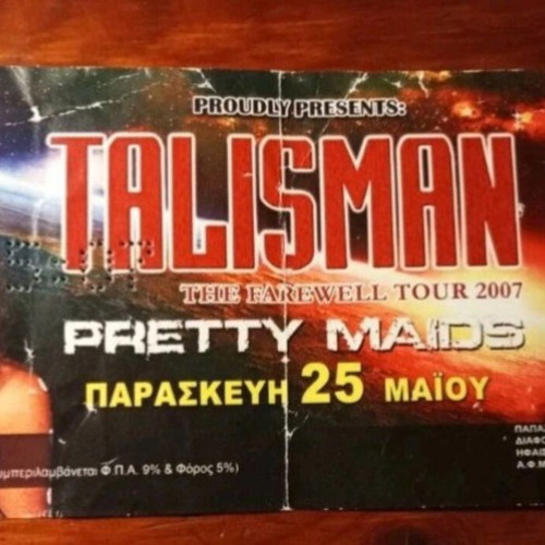 Talisman concert ticket 2007 used