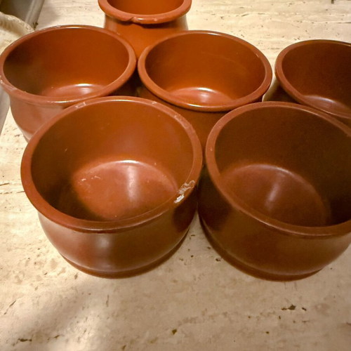Clay bowls like new, ideal for oven use