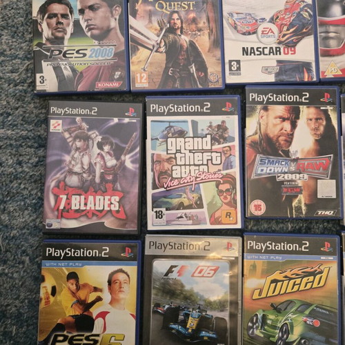 Ps2 games pack with 18 used games in their cases