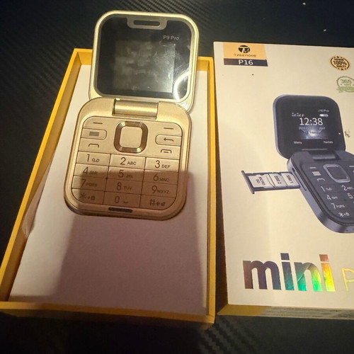 Mini phone P16 new, gold