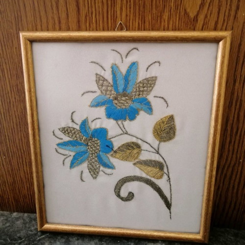 Embroidered frame