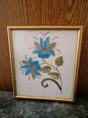 Embroidered frame