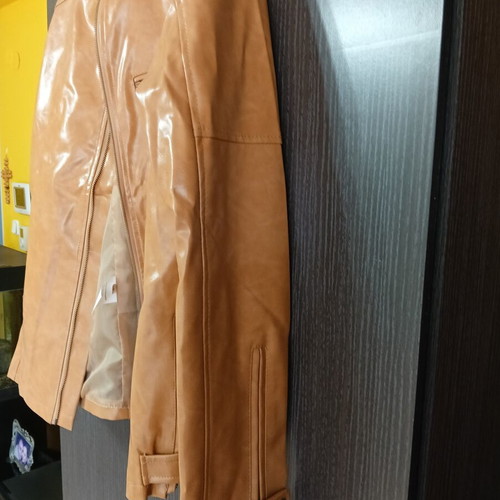 Men's leatherette jacket new, unused, beige