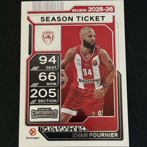 Panini Euroleague Contenders 2025-26 Evan Fournier Olympiacos card