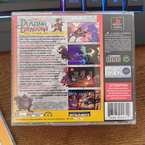 Blazing Dragons PS1 used adventure game