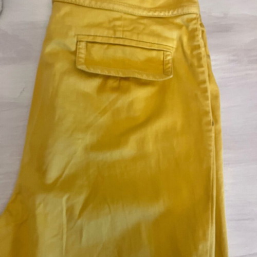 Yellow pants used, size Small, elastic fabric