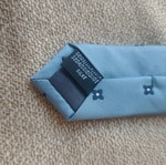 Mark7 Silk Tie Like New, Turquoise Geometric Pattern