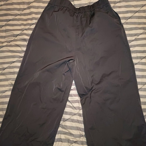 Zara palazzo pants used, black zip culotte with elastic waist