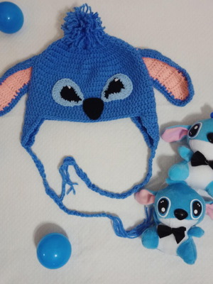 Stitch knit hat handmade made to order for babies