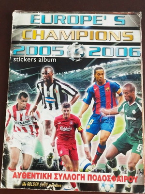 Golden Shop Europe's Champions 2005-2006 football sticker album used