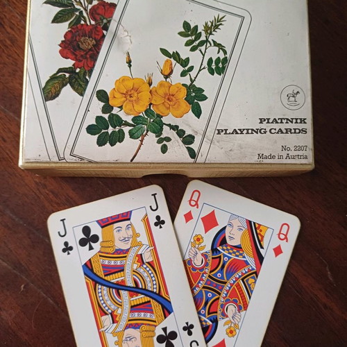 Rosier Vintage Piatnik Playing Cards used, bridge, 1950-1980