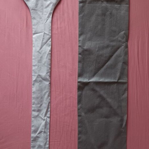 Set of 2 sword sheaths used, fabric and synthetic material