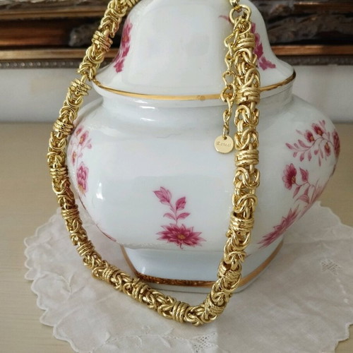 S steel necklace stainless steel gold color like new