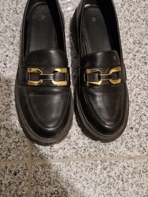 Loafers black ballerinas size 39 like new