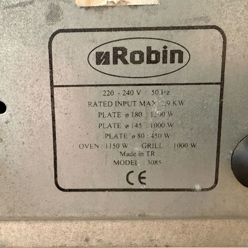 Robin oven with 3 burners used