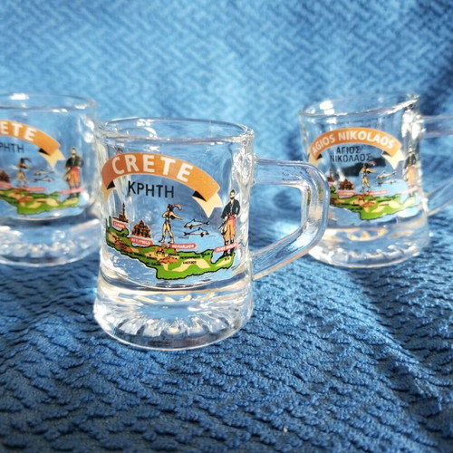 Raki glasses used, set of 3 pieces