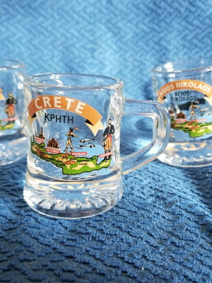 Raki glasses used, set of 3 pieces