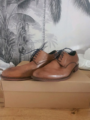 Ανδρικά επίσημα παπούτσια Cole Haan μεταχειρισμένα, δερμάτινα, καφέ