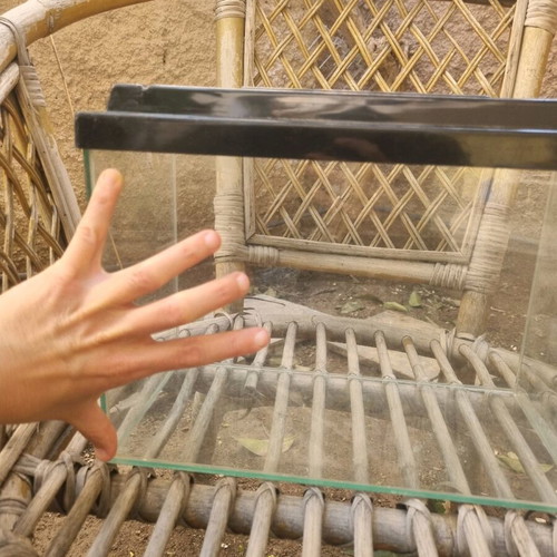Technic aquarium like new, glass with filter holes