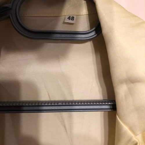 Yellow iridescent coat new, fits M-L