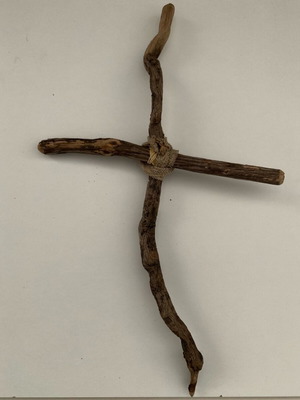Handmade cross used, unique piece