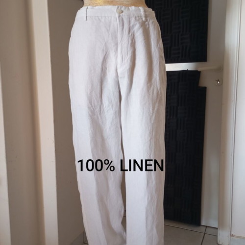 Zara women's linen pants size S, white