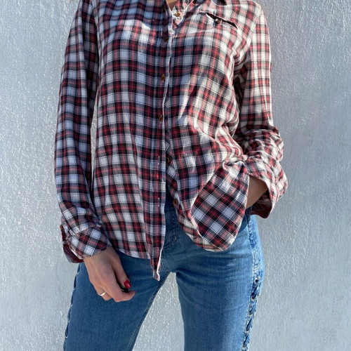 Woolrich checked shirt used, red, size L