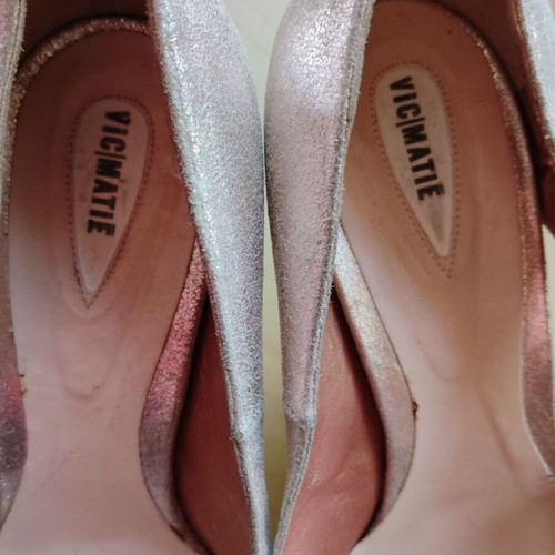Vic Matie' shoes size 40 used, elegant high heels gold-beige