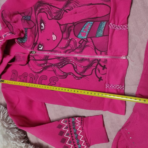 Girls' tracksuit set used, size 4 years, pink