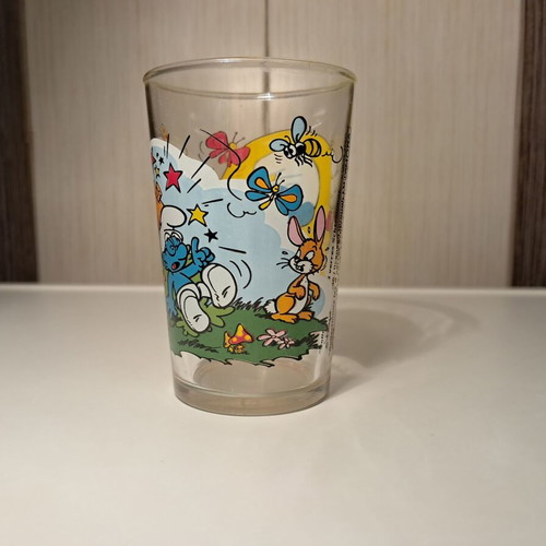 Smurfs Collectible Glass Cup Amora 1996 new