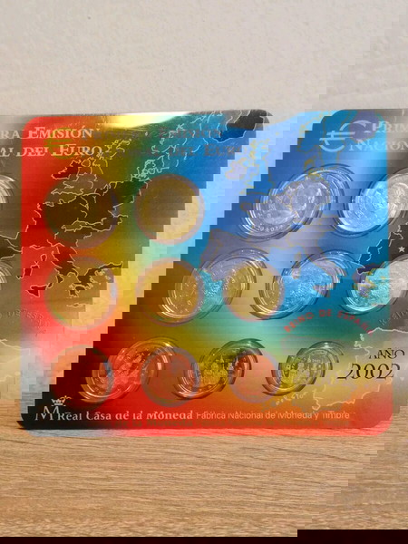 Ισπανια επισημο blister, euro coin set 2002