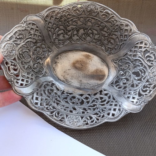Vintage tin-plated bowl