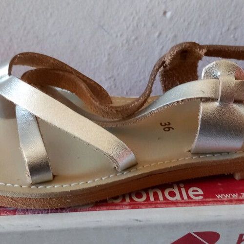 Blondie women's sandals new, silver, sizes 36 and 41