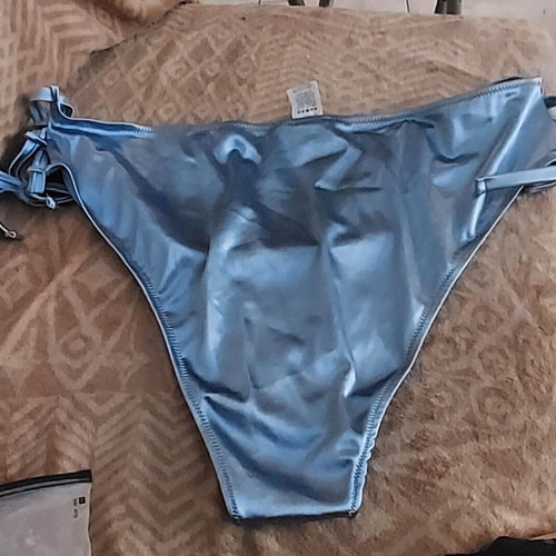 Shein Plus Size Bikini Slip new, turquoise metallic