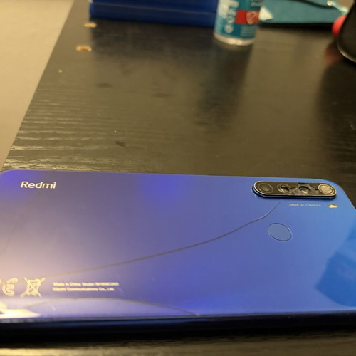 Xiaomi Redmi Note 8T 64GB smartphone with broken rear camera and glass