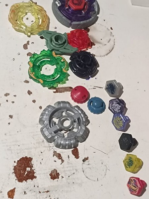 Beyblade metal and burst parts like new with stickers