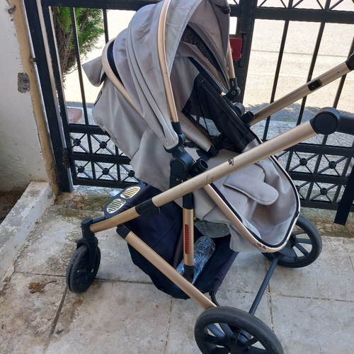 Baby stroller with footmuff and protective bar, up to 25 kg