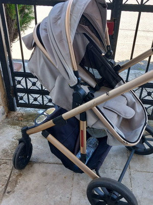 Baby stroller with footmuff and protective bar, up to 25 kg